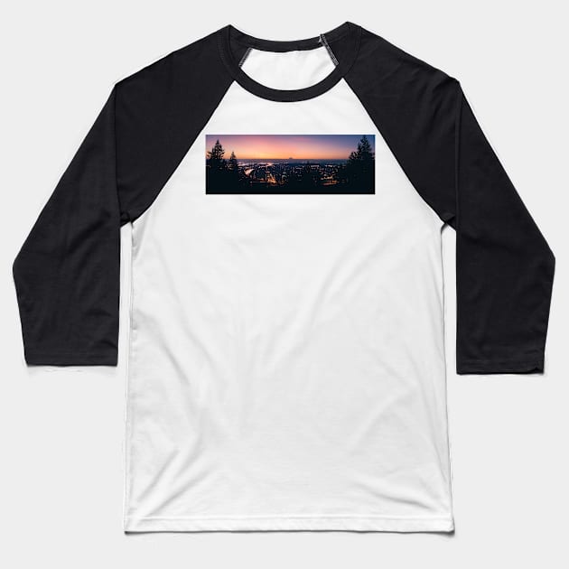 Monday Commute In Portland Baseball T-Shirt by LaLunaWinters